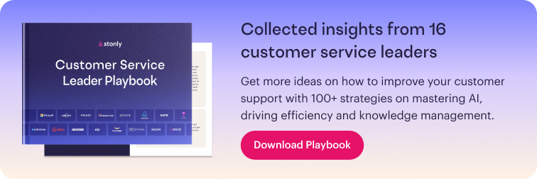 Download our Customer Service Leader Playbook