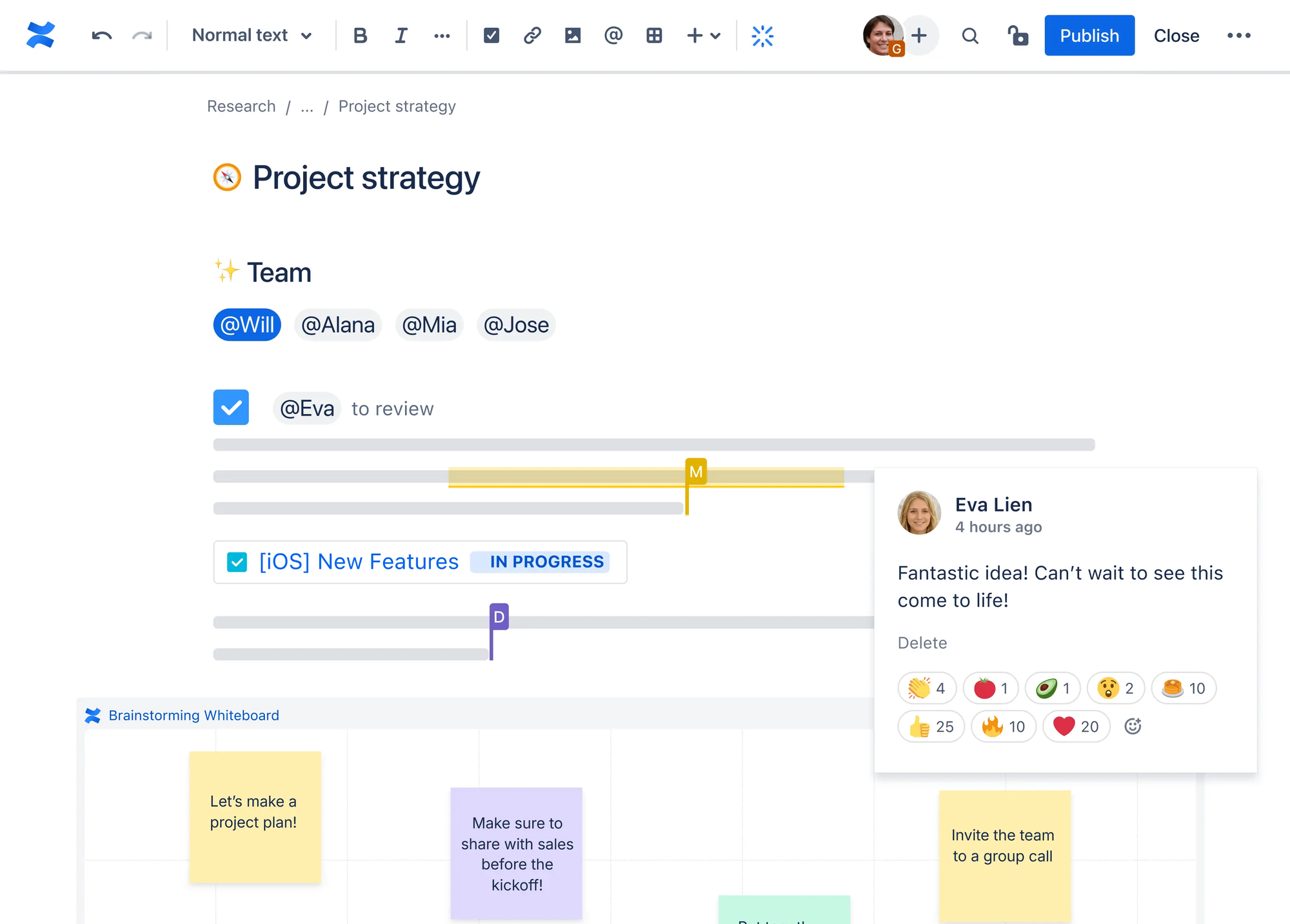 Confluence internal knowledge base collaboration platform