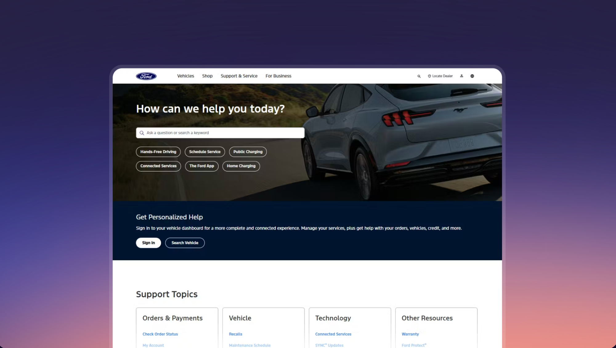 Ford - Stonly help center awards